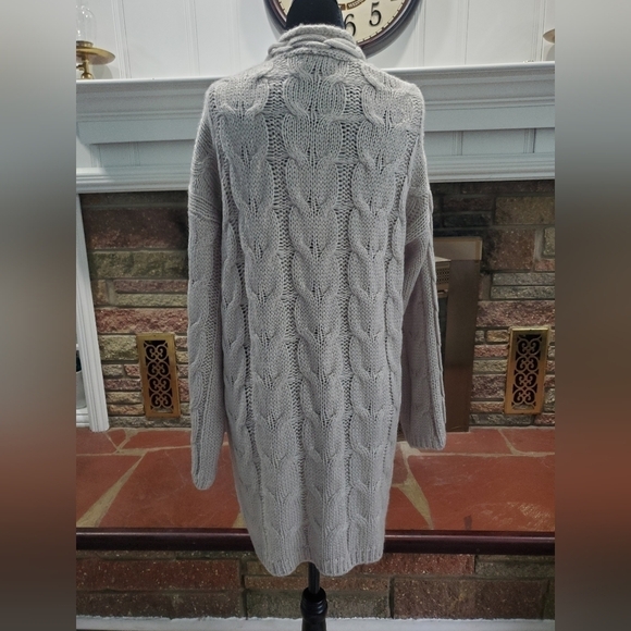 Anthropologie Heartloom Gray Sweater Long Heavy Warm‎ oversize Sz Large - Picture 3 of 7